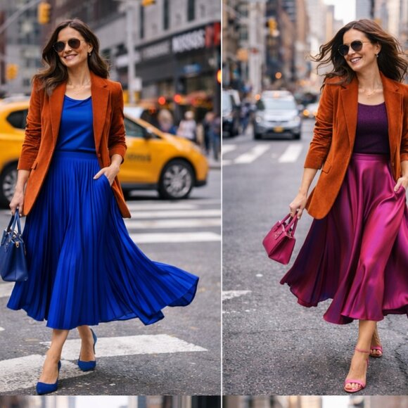 \\ Lands’ End Corduroy Blazer  \\ Deep Persimmon  \\ - Picture 4 of 6